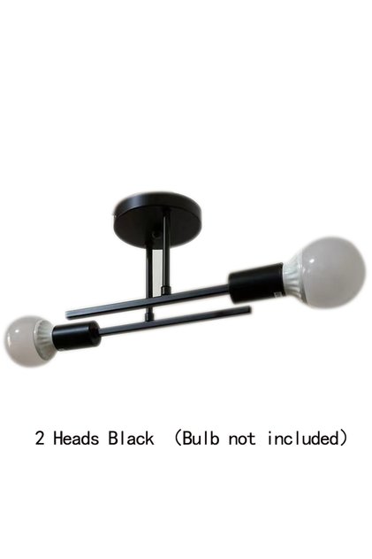 2 heads Semi Flush Mount Modern Chandelier Mid Century Modern Chandelier Close to Ceiling Lighting B
