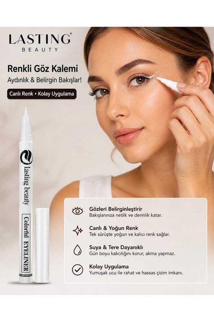Colorful Eyeliner Renkli Göz Kalemi – Kolay Uygulanan İnce Uçlu Göz Makyaj Kalemi