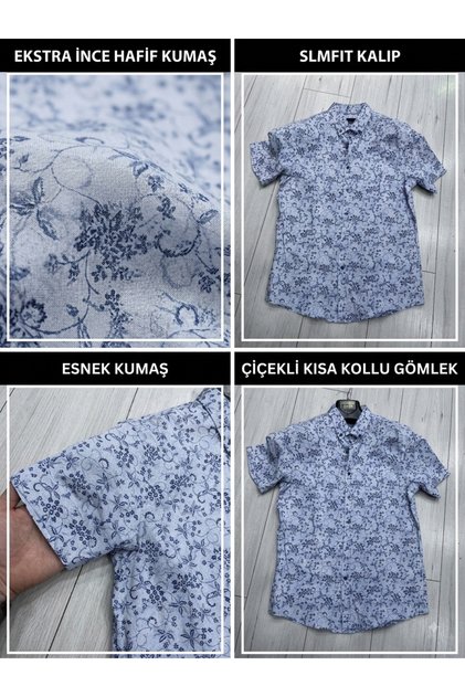 Summer Comfort: Floral, Slim, and Flexible Short-Sleeve Shirt Style and Comfort Combined: Slimfit Floral Shirt