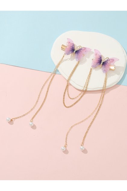 Butterfly Chain Hair Clip