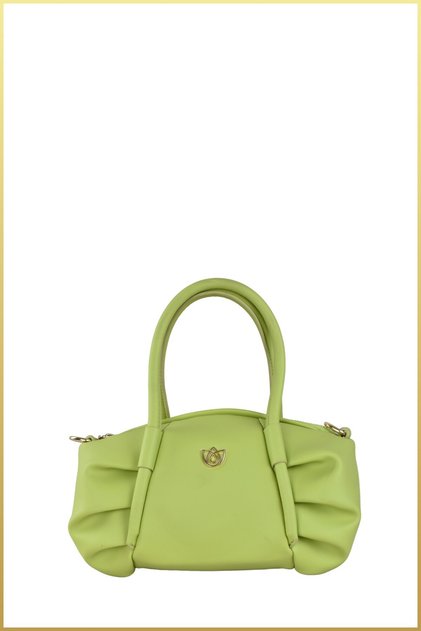Lora Women's Midi Length Drawstring Hand and Shoulder Bag - Pistachio Green