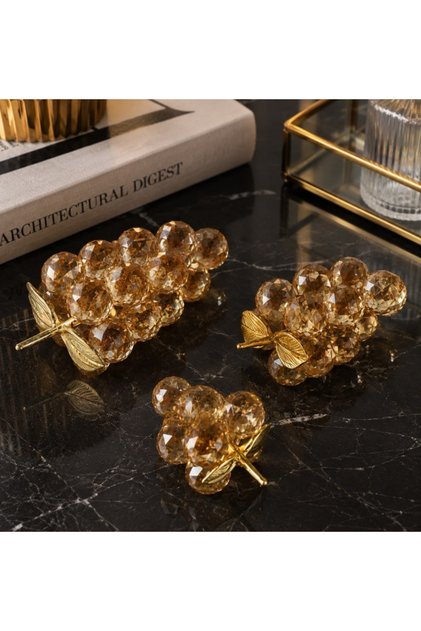 3 lü Kristal Amber Üzüm