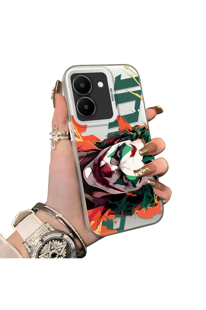 Vivo Y27 5G/Y27S Compatible Hard Acrylic Back Silicone Edge Lens Protection Joker Case
