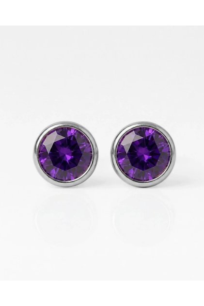 Surgical Steel Birthstone Earrings | 316L Stainless Steel Sterile Stone Hypoallergenic Earrings