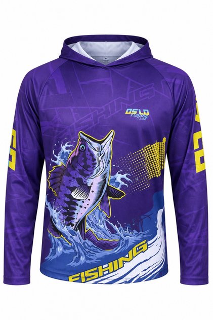 Balıkçı T-Shirt Kapüşonlu Purple Bass