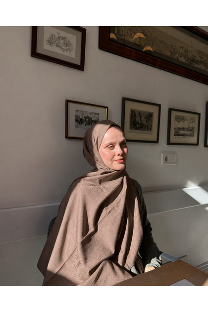 Desenli KoyuVizon Jakar Şal