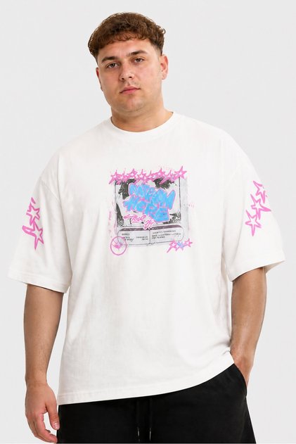 Men Sportswear Fit Melo x Hive Print Short Sleeve Outdoor T-Shirt, White