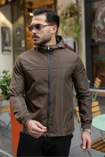 New Season Water and Wind Proof Men's Raincoat with Pocket Details Seasonal Jacket