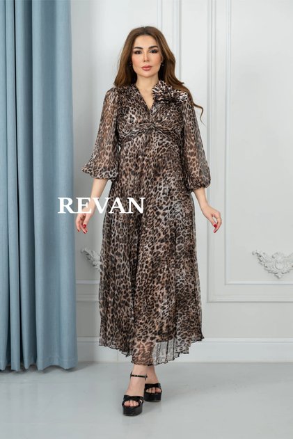 A leopard print maxi dress for a bold and elegant look