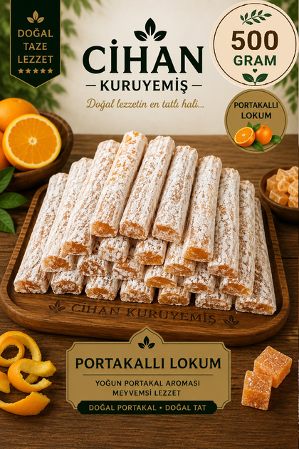 500gr. Portakallı Fitil Lokum