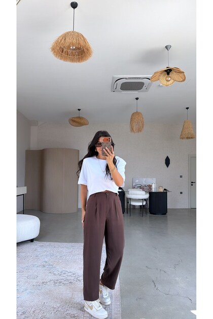 Brown Cap Pocket Cupra Trousers