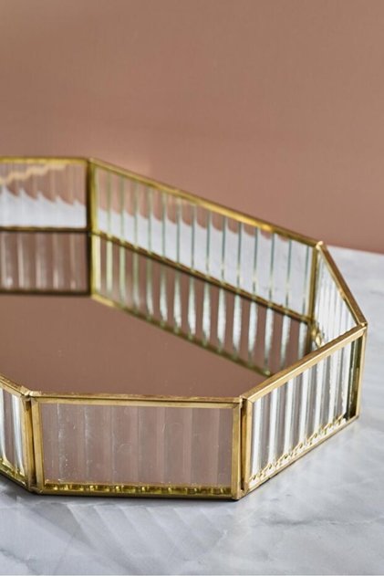 Octagonal Glass Presentation Tray-31 Cmx21 cm