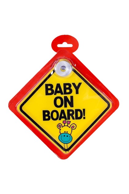 Semn auto Bebeluș la bord 22x22cm Plastic Girafă