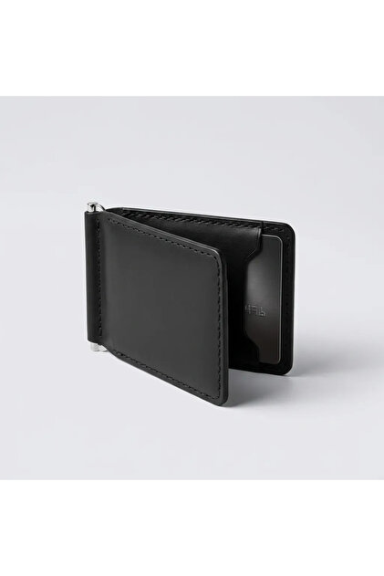 100% Handcrafted Genuine Leather Money Clip Men's Wallet with Clip Mini Card Holder 7X12 cm