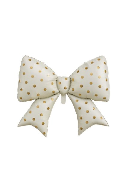 Polka Dot Cream Bow Foil Balloon 98-75 cm