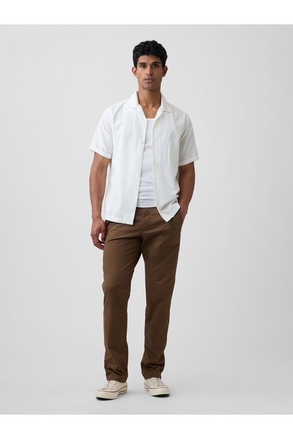 Erkek Kahverengi Slim Khaki Pantolon