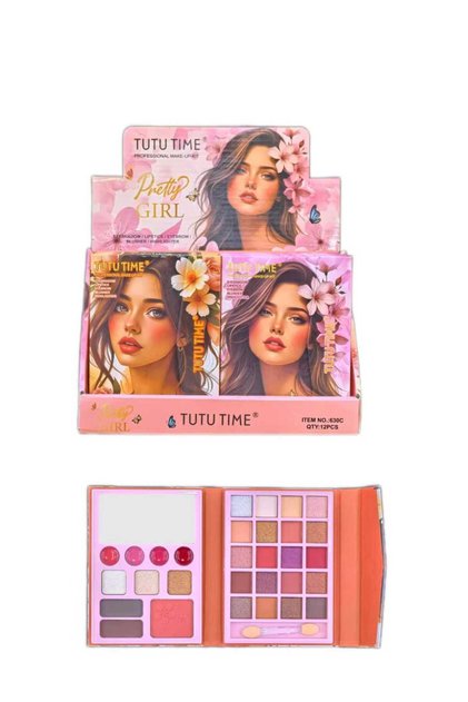 Totto Time 630C "Pretty Girl" Full Makeup Set Eye Shadow, Lipstick, Blush and More - 1 Piece