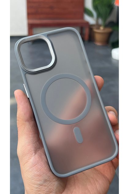 iPhone 15 PLUS ve 14 PLUS Uyumlu - (Magsafe) Mat Dayanıklı Kapak, Tırtıklı Kamera Çerçevesi ve Tuşlar, Koruyucu Kılıf