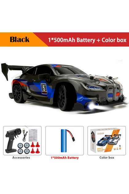 GTRPRO Black 1B 4WD RC Car With LED Remote Control Cars High Speed Fast Drift Racing 2.4G Radio RTR