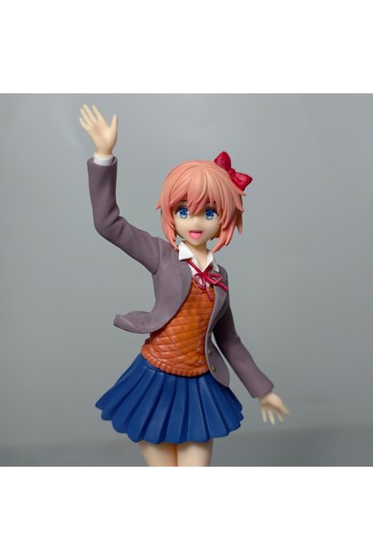 Bandai Sayori 17cm 6.69 inch Anime Sayori Monika Figures Pvc Statue Desktop Ornamen Collection Statu