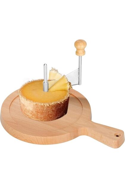 Tzoyq Cheese Curling Tool, Cheese Shaver with Handle, Stainless Steel Cheese Flower Shaver, Maq