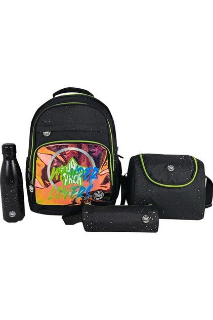 Holography 4-in-1 Backpack with Accessory, Black/Green
