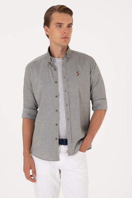 Cedcolor025Y Dark Khaki Men's Shirt 2082904