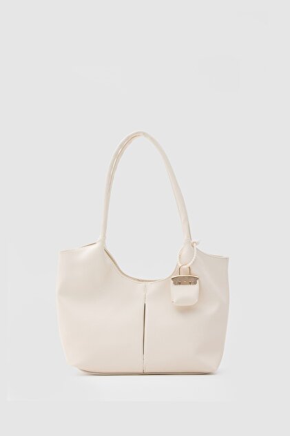 Bimba Charmlı Shoulder Bag Cream