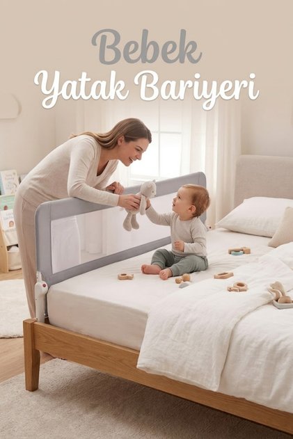 180X65 180 Degree Foldable Baby Bed Barrier Safety Railing