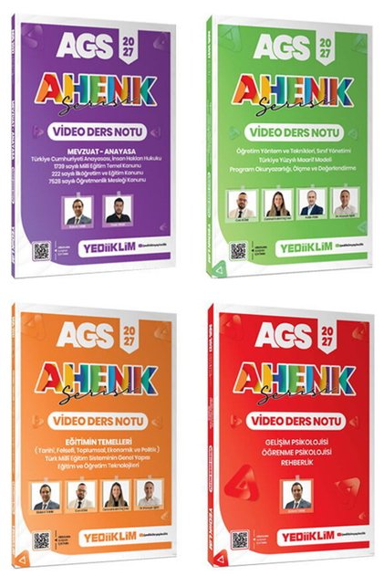 Yediiklim 2027 AGS Ahenk Serisi Video Ders Notu Seti 4 Kitap