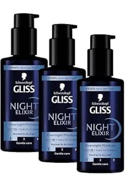 Night Elixir Moisturizing Night Care Serum, 100ml (3 Pack)
