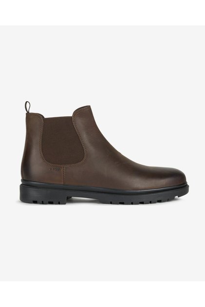 Andalo - Ghete Chelsea din piele pentru bărbați, maro închis