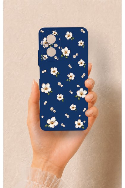 Realme 12 Lite Compatible Daisy Pearl Patterned Silicone Case