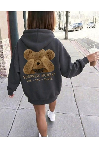Unisex Men/Women Surprize Colorful Custom Printed Cotton Oversize Hooded Sweatshirt