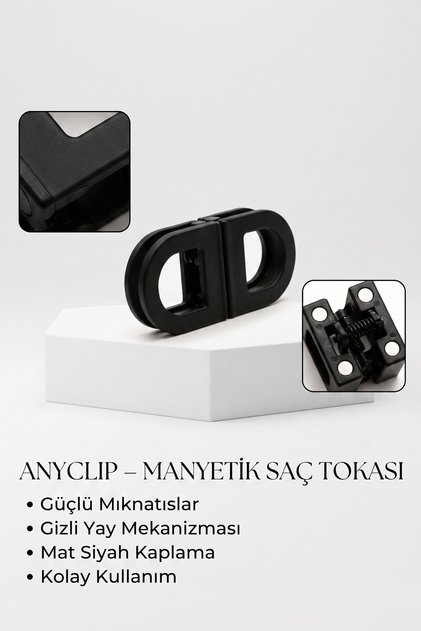 Black Magnet 2-Piece Magnetic Buckle