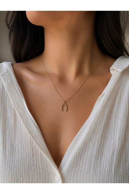 Women's Good Luck Nal Kararmaz Chain Necklace