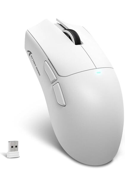 ماوس العاب لاسلكي خفيف للغاية من اتاك شارك X11SE ثلاثي الاوضاع 2.4G/USB-C سلكي/بلوتوث، مستشعر العاب