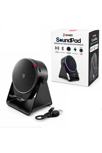 Enkado EKD-S10 Soundpad Bluetooth Hoparlör 5'i 1 Arada 5W 2000 mAh - Siyah İndüksiyon Ses Yükseltici