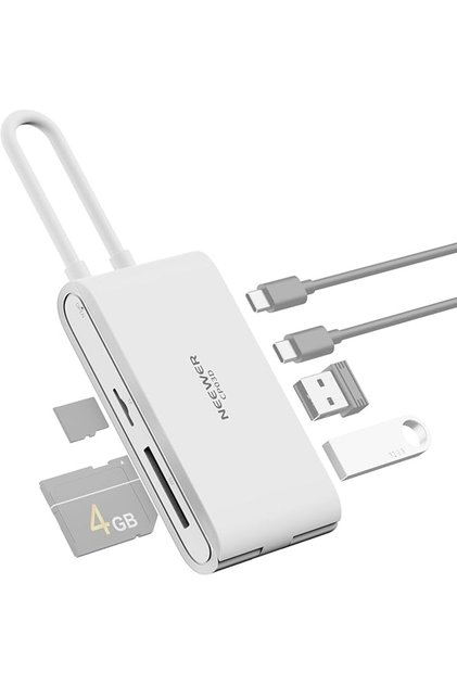 Newer Sd Card Reader, High-Speed USB 3.2 for Sd 4.0/Uhs-Ii Sd/Tf4.0/Micro Sd Adapter to Type C and USB a for