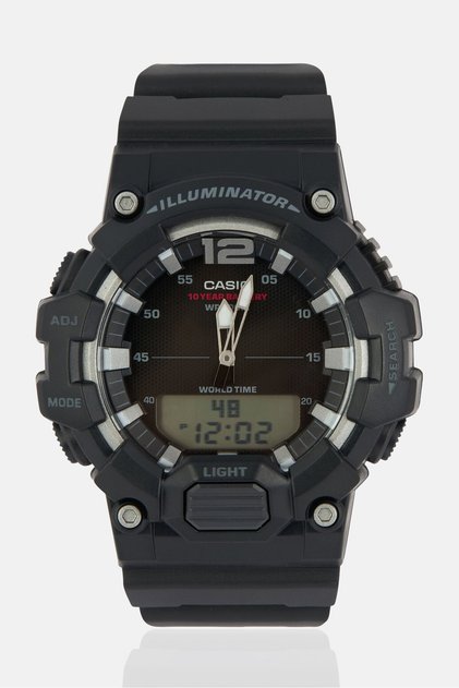 Men HDC-700-1AVDF Analog And Digital Watch 49 mm, Black