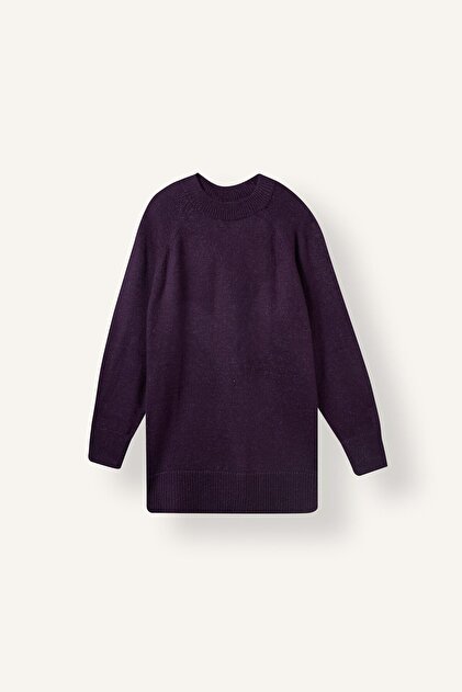 Relax Fit Bisiklet Yaka Uzun Kollu Triko Tunik H6186AX26WN
