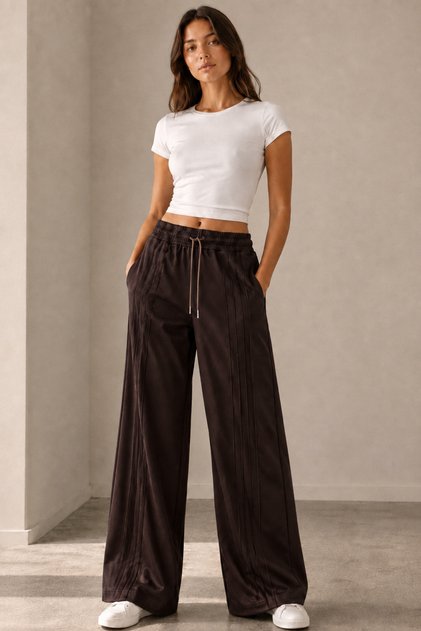 Îmbrăcăminte elegantă cu detalii șic pentru femei, din țesătură modal, pantaloni confortabili, pantaloni de trening casual