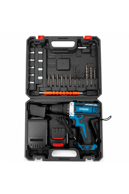 Trusă cu bormașină cu acumulator, 48 V Max, 2 acumulatori Li-Ion de 4 Ah, accesorii și valiză