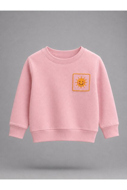 Kız Çocuk Güneş Nakış Detay Sweat