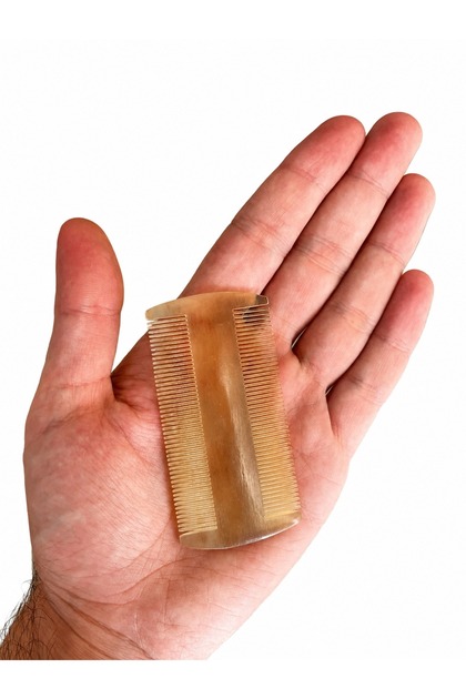 Beef Horn Mini Bone Comb Double Sided Close Toothed Pocket Comb 8 cm Skt-125 Lice Comb
