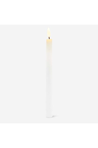 Beyaz LED Dekoratif İnce Mum 25 cm