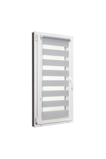 Rulou Jaluzea Zi și Noapte Universal 45x150 cm, Culoare Gri, Instalare 3 în 1