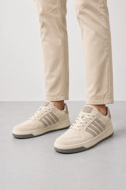 Porto Men's Casual Sports Shoes Comfortable Sole Daily Use Sneaker - Beige