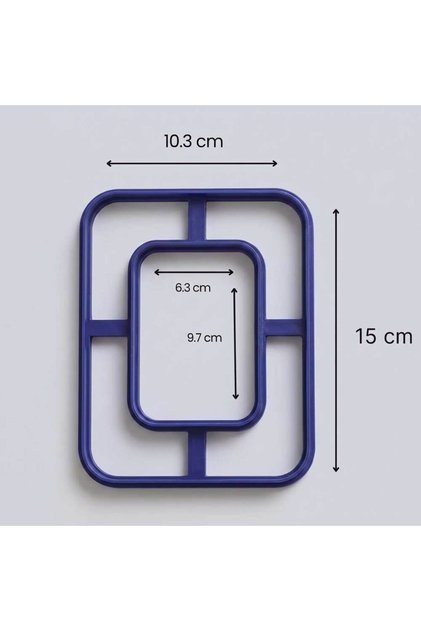 Rectangular Photo & Mirror Frame Ceramic Cutting Mold – Polymer Clay and Ser... - 10.3X15Cm - Cream