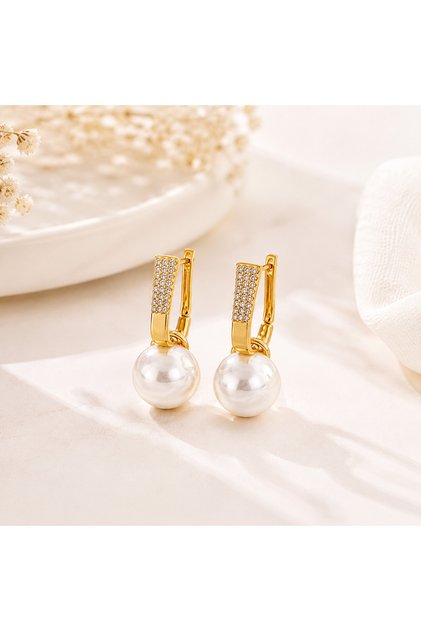 Crystal Stone Pearl Top Xuping Earring